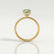 LIVELY - Cushion Green Lab Diamond 18k Yellow Gold Petite Hidden Halo Pavé Shoulder Set Ring
