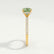 LIVELY - Cushion Green Lab Diamond 18k Yellow Gold Petite Hidden Halo Pavé Shoulder Set Ring