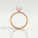 LIVELY - Cushion Lab Diamond 18k Rose Gold Petite Hidden Halo Pavé Shoulder Set