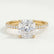 LIVELY - Cushion Lab Diamond 18k Yellow Gold Petite Hidden Halo Pavé Shoulder Set