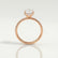 LIVELY - Elongated Cushion Lab Diamond 18k Rose Gold Petite Hidden Halo Pavé Shoulder Set
