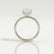 LIVELY - Elongated Cushion Lab Diamond 18k White Gold Petite Hidden Halo Pavé Shoulder Set