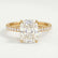 LIVELY - Elongated Cushion Lab Diamond 18k Yellow Gold Petite Hidden Halo Pavé Shoulder Set