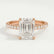 LIVELY - Emerald Lab Diamond & Diamond 18k Rose Gold Hidden Halo Micro Pavé Shoulder Set