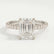 LIVELY - Emerald Lab Diamond & Diamond Platinum Hidden Halo Micro Pavé Shoulder Set