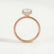 Lively oval lab diamond hidden halo shoulder set 18k rose gold engagement ring