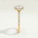 Lively oval lab diamond hidden halo shoulder set 18k yellow gold engagement ring