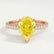 LIVELY - Pear Yellow Lab Diamond 18K Rose Gold Micro Pavé Hidden Halo