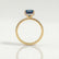 Lively princess alexandrite and diamond hidden halo ring in yellow gold – view 2