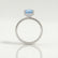 Lively hidden halo engagement ring with a princess-cut aquamarine-blue lab-grown sapphire centre stone on a pavé-set band, side profile showing the setting and band.