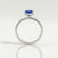 Lively princess blue sapphire and diamond hidden halo ring – view 2