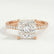 LIVELY - Princess Lab Diamond 18k Rose Gold Petite Hidden Halo