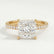 LIVELY - Princess Lab Diamond 18k Yellow Gold Petite Hidden Halo