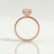 LIVELY - Princess Pink Lab Diamond 18k Rose Gold Petite Hidden Halo