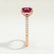Lively princess ruby and diamond hidden halo ring in rose gold – view 3