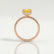 Lively princess yellow sapphire and diamond hidden halo ring in rose gold – view 2
