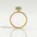 LIVELY - Round Green Lab Diamond 18k Yellow Gold Petite Hidden Halo Pavé Shoulder Set Ring