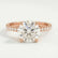 LIVELY - Round Lab Diamond 18k Rose Gold Hidden Halo Micro Pavé Shoulder Set Ring