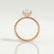 LIVELY - Round Lab Diamond 18k Rose Gold Hidden Halo Micro Pavé Shoulder Set Ring