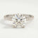LIVELY - Round Lab Diamond 950 Platinum Petite Hidden Halo Pavé Shoulder Set Ring