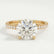 LIVELY - Round Lab Diamond 18k Yellow Gold Petite Hidden Halo Pavé Shoulder Set Ring
