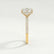 LIVELY - Round Lab Diamond 18k Yellow Gold Petite Hidden Halo Pavé Shoulder Set Ring