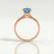 LOTTIE - Round Blue Lab Diamond 4 Claw Solitaire 18k Rose Gold