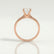 Lottie round lab diamond 18k rose gold engagement ring