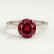 Lottie round ruby solitaire engagement ring – view 1