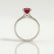 Lottie round ruby solitaire engagement ring – view 2