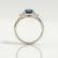 LOUELLA - Oval Alexandrite Oval Petite Trilogy Engagement Ring 18k White Gold