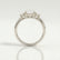 Louella oval and round lab diamond trilogy 18k white gold platinum engagement ring