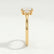 Louella oval and round lab diamond trilogy 18k yellow gold engagement ring
