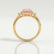 LOUELLA - Oval Morganite Pink Sapphire Oval Petite Trilogy Engagement Ring 18k Yellow Gold