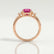LOUELLA - Oval Pink Sapphire Oval Petite Trilogy Engagement Ring 18k Rose Gold