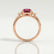 LOUELLA - Oval Ruby Oval Petite Trilogy Engagement Ring 18k Rose Gold