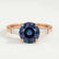 LOVETTA - Round Alexandrite & Diamond Baguette 18k Rose Gold Trilogy