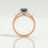 LOVETTA - Round Alexandrite & Diamond Baguette 18k Rose Gold Trilogy