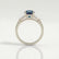 LOVETTA - Round Alexandrite & Diamond Baguette 18k White Gold Trilogy