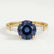 LOVETTA - Round Alexandrite & Diamond Baguette 18k Yellow Gold Trilogy