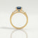 LOVETTA - Round Alexandrite & Diamond Baguette 18k Yellow Gold Trilogy