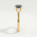 LOVETTA - Round Alexandrite & Diamond Baguette 18k Yellow Gold Trilogy