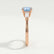 LOVETTA - Round Aquamarine Blue Sapphire & Diamond Baguette 18k Rose Gold Trilogy