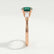LOVETTA - Round Emerald & Diamond Baguette 18k Rose Gold Trilogy