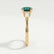 LOVETTA - Round Emerald & Diamond Baguette 18k Yellow Gold Trilogy