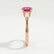 LOVETTA - Round Pink Sapphire & Diamond Baguette 18k Rose Gold Trilogy