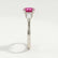 LOVETTA - Round Pink Sapphire & Diamond Baguette Platinum Trilogy