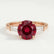 LOVETTA - Round Ruby & Diamond Baguette 18k Rose Gold Trilogy