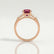 LOVETTA - Round Ruby & Diamond Baguette 18k Rose Gold Trilogy