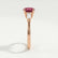 LOVETTA - Round Ruby & Diamond Baguette 18k Rose Gold Trilogy